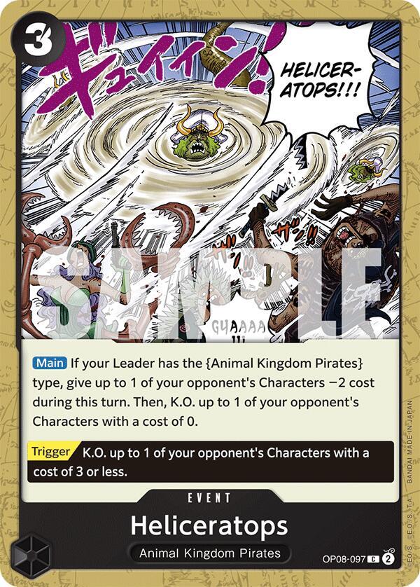 Heliceratops (OP08-097) - Two Legends (Common) [OP08-097] — one-piece card
