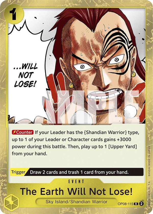 The Earth Will Not Lose! (OP08-115) - Two Legends (Rare) [OP08-115] — one-piece card
