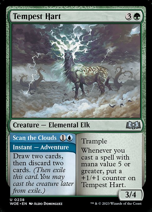 Tempest Hart // Scan the Clouds – Wilds of Eldraine (WOE-238) Magic: The Gathering card