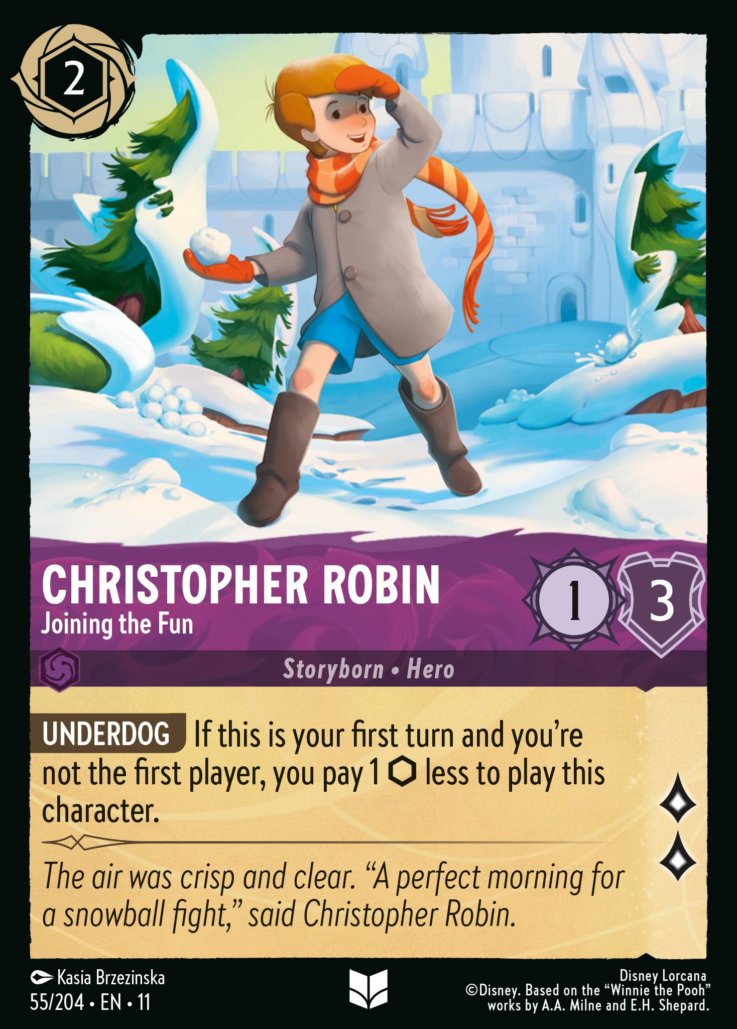 Christopher Robin - Joining the Fun — Winterspell (11WSP-55) Disney Lorcana card