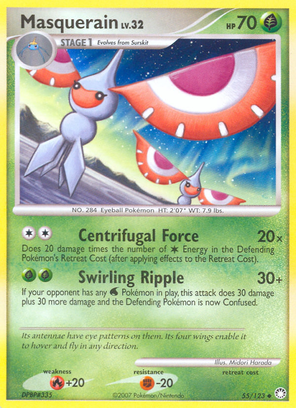 Masquerain Lv.32 – Mysterious Treasures 55 – Pokémon TCG single card Hoofdafbeelding
