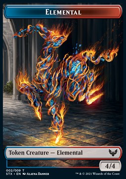 Elemental Token (Blue and Red 4/4) - Strixhaven: School of Mages: Extras (Token) [XSTX-T02] Image principale du produit