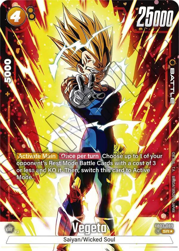 Vegeta (FB03-089)  (V.2 - Alternate Art) - Raging Roar [Fusion World] (Alternate Art) [FB03-089] — dragon-ball card