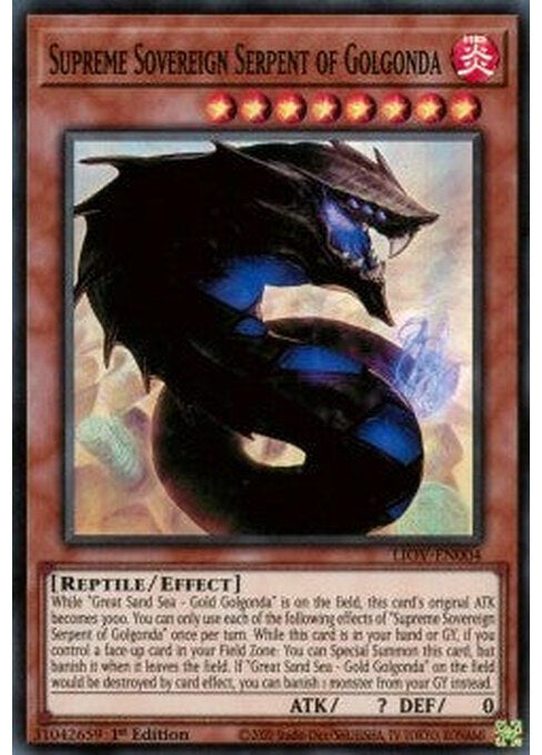 Supreme Sovereign Serpent of Golgonda — Lightning Overdrive (LIOV-004) Yu-Gi-Oh! card Image principale du produit