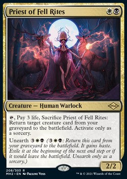 Priest of Fell Rites - Modern Horizons 2 (Rare) [MH2-208] Main image