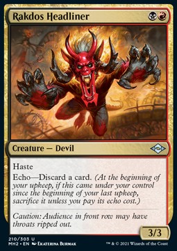 Rakdos Headliner - Modern Horizons 2 (Uncommon) [MH2-210] Immagine principale del prodotto
