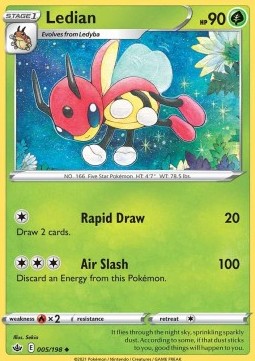 Ledian - Chilling Reign (Uncommon) [CRE-005] Hover Image