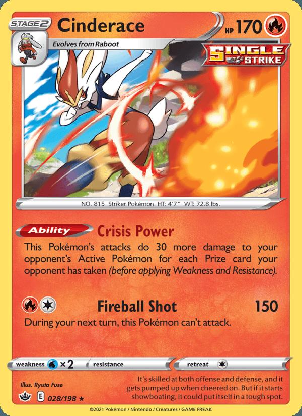 Cinderace - Chilling Reign (Holo Rare) [CRE-028] Image principale du produit