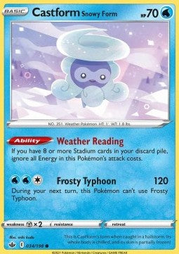 Castform Snowy Form - Chilling Reign (Common) [CRE-034] Main image