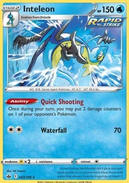 Inteleon - Chilling Reign (Holo Rare) [CRE-043] Hover Image