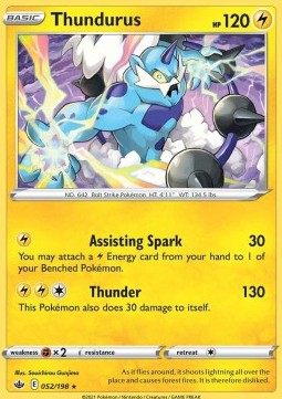Thundurus - Chilling Reign (Holo Rare) [CRE-052] Hover Image