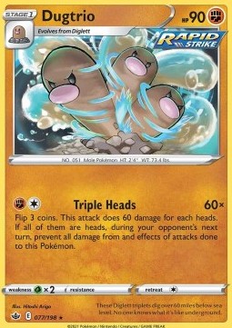 Dugtrio - Chilling Reign (Rare) [CRE-077] Hauptbild