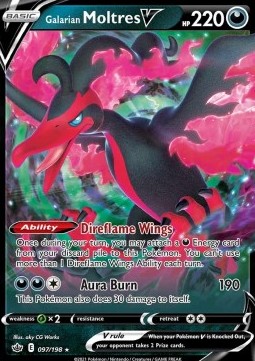 Galarian Moltres V - Chilling Reign (Ultra Rare) [CRE-097] Hauptbild