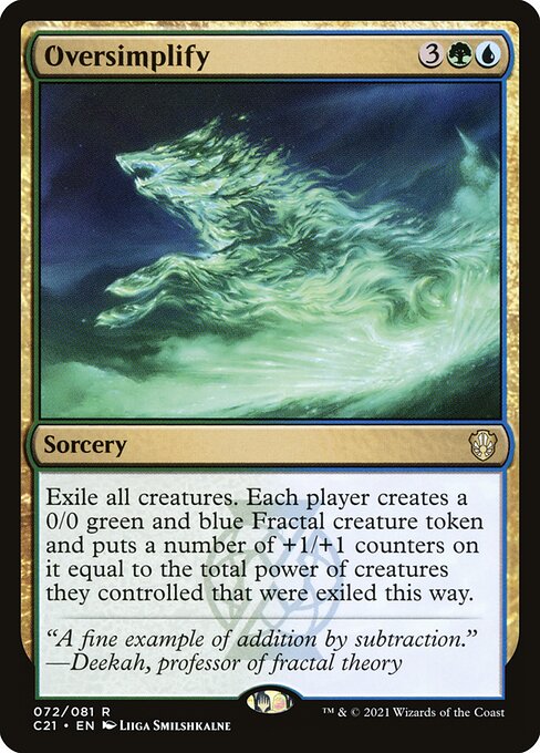 Oversimplify – Commander: Strixhaven (C21-72) Magic: The Gathering card Imagen principal del producto