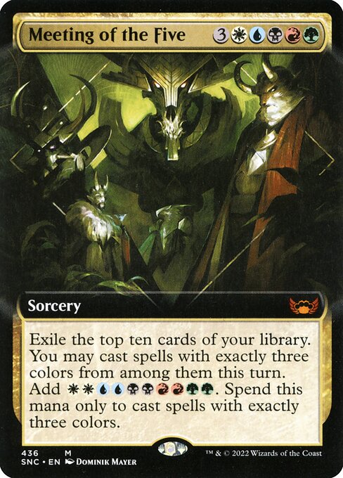 Meeting of the Five – Streets of New Capenna (SNC-436) Magic: The Gathering card | LC-REM-20260804-15383520280908-57055f98-a642-4d88-967d-7828fc6cea72