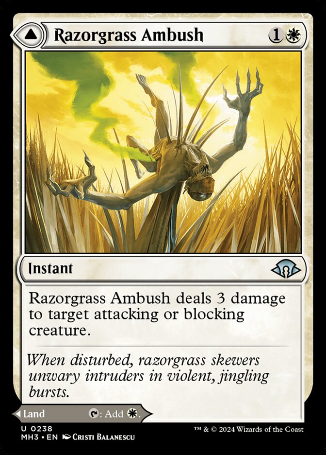 Razorgrass Ambush // Razorgrass Field - Modern Horizons 3 (Uncommon) [MH3-238] Imagen principal del producto