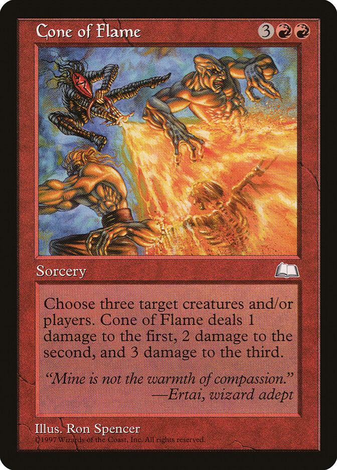 Magic-kaart Cone of Flame WTH-95 uit Weatherlight (Uncommon) Hoofdafbeelding