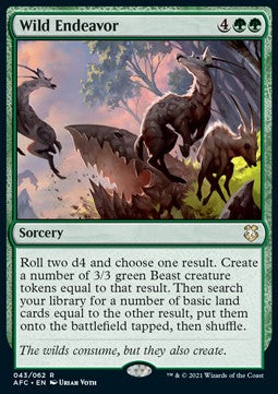 Wild Endeavor - Commander: Adventures in the Forgotten Realms (Rare) [AFC-43] Hover Image