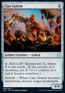 Clay Golem - Commander: Adventures in the Forgotten Realms (Uncommon) [AFC-58] Main image