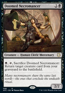Doomed Necromancer - Commander: Adventures in the Forgotten Realms (Rare) [AFC-98] Image principale du produit