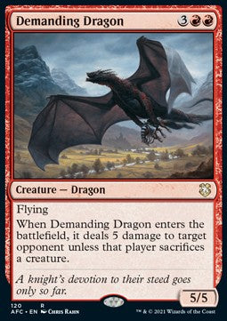 Demanding Dragon - Commander: Adventures in the Forgotten Realms (Rare) [AFC-120] Main image