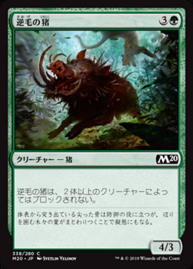 Magic-kaart Bristling Boar M20-338 uit Core Set 2020 (Common) Immagine principale del prodotto