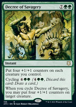 Decree of Savagery - Commander: Adventures in the Forgotten Realms (Rare) [AFC-156] Main image