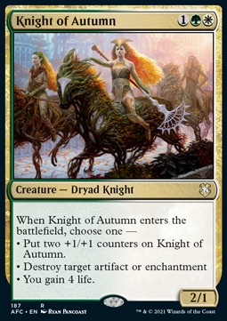 Knight of Autumn - Commander: Adventures in the Forgotten Realms (Rare) [AFC-187] Main image