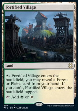 Fortified Village - Commander: Adventures in the Forgotten Realms (Rare) [AFC-239] Main image