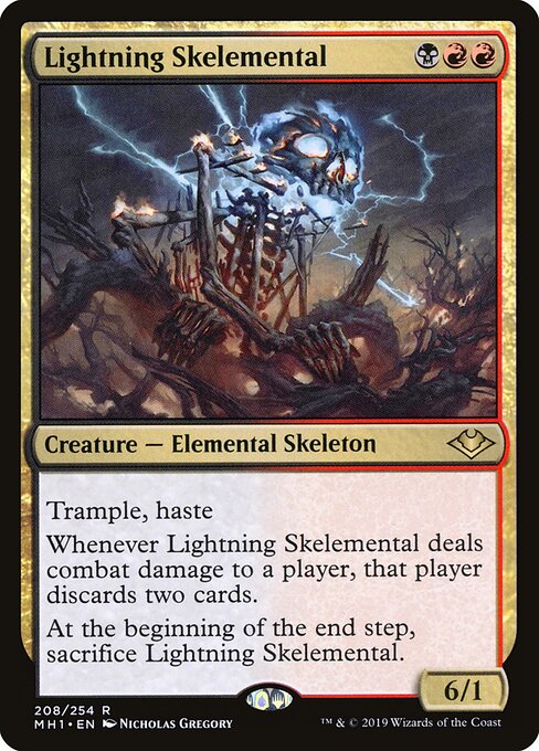 Lightning Skelemental – Modern Horizons (MH1-208) Magic: The Gathering card