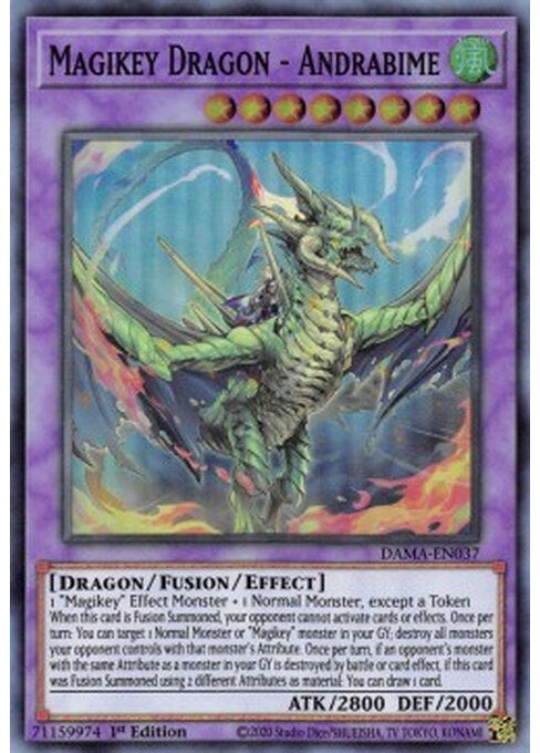 Magikey Dragon - Andrabime — Dawn of Majesty (DAMA-037) Yu-Gi-Oh! card Hoofdafbeelding