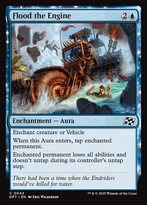 Flood the Engine – Aetherdrift (DFT-42) Magic: The Gathering card