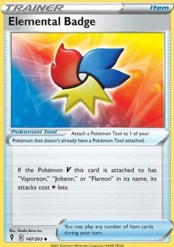 Elemental Badge - Evolving Skies (Uncommon) [EVS-147] Immagine principale del prodotto
