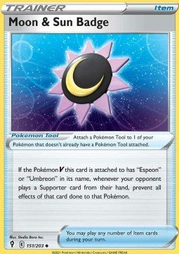 Moon & Sun Badge - Evolving Skies (Uncommon) [EVS-151] Immagine principale del prodotto