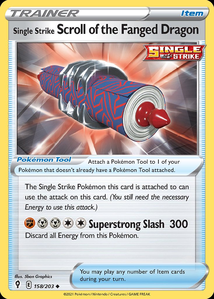 Single Strike Scroll of the Fanged Dragon - Evolving Skies (Uncommon) [EVS-158] Immagine principale del prodotto