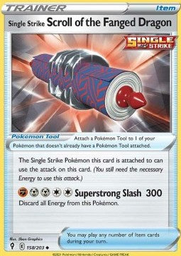 Single Strike Scroll of the Fanged Dragon - Evolving Skies (Uncommon) [EVS-158] Hover Image