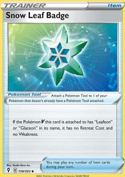 Snow Leaf Badge - Evolving Skies (Uncommon) [EVS-159] Imagen principal del producto