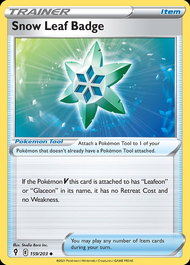 Snow Leaf Badge - Evolving Skies (Uncommon) [EVS-159] Hoofdafbeelding