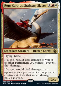 Rem Karolus, Stalwart Slayer - Innistrad: Midnight Hunt (Rare) [MID-235] Hover Image