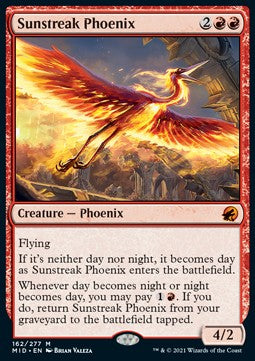 Sunstreak Phoenix - Innistrad: Midnight Hunt (Mythic) [MID-162] Imagen principal del producto