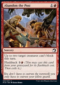 Abandon the Post - Innistrad: Midnight Hunt (Common) [MID-127] Imagen principal del producto