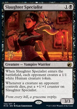 Slaughter Specialist (V.1) - Innistrad: Midnight Hunt: Promos (Rare) [PMID-122]