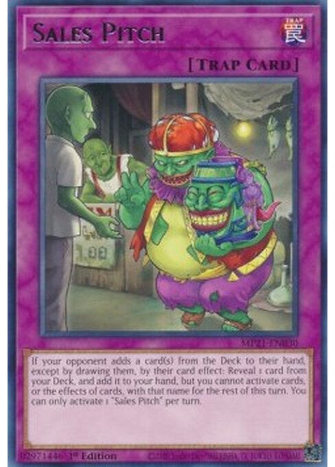 Sales Pitch — 2021 Tin of Ancient Battles (MP21-030) Yu-Gi-Oh! card Hoofdafbeelding
