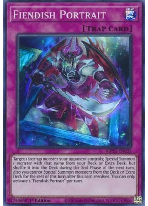 Fiendish Portrait — 2021 Tin of Ancient Battles (MP21-033) Yu-Gi-Oh! card Hoofdafbeelding