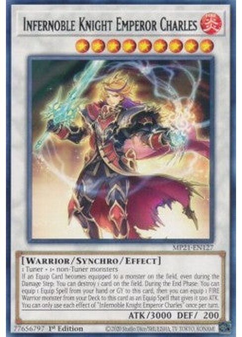 Infernoble Knight Emperor Charles — 2021 Tin of Ancient Battles (MP21-127) Yu-Gi-Oh! card Immagine principale del prodotto
