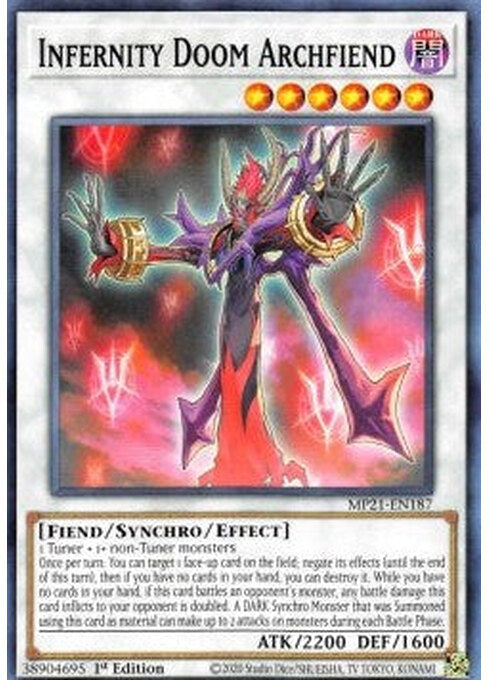 Infernity Doom Archfiend — 2021 Tin of Ancient Battles (MP21-187) Yu-Gi-Oh! card Immagine principale del prodotto
