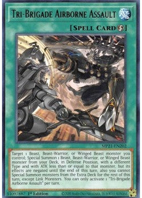 Tri-Brigade Airborne Assault — 2021 Tin of Ancient Battles (MP21-202) Yu-Gi-Oh! card Hoofdafbeelding