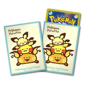 Pokémon sleeves uit de Yurutto-reeks met liggende Pokémon, Japans pak van 64 sleeves Main image