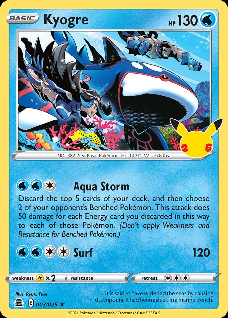 Kyogre - Celebrations (Holo Rare) [CEL-003] Main image