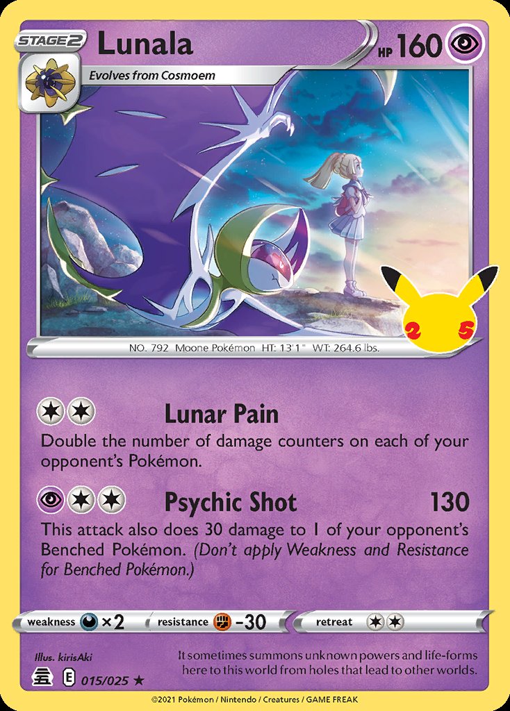 Lunala - Celebrations (Holo Rare) [CEL-015] Image principale du produit